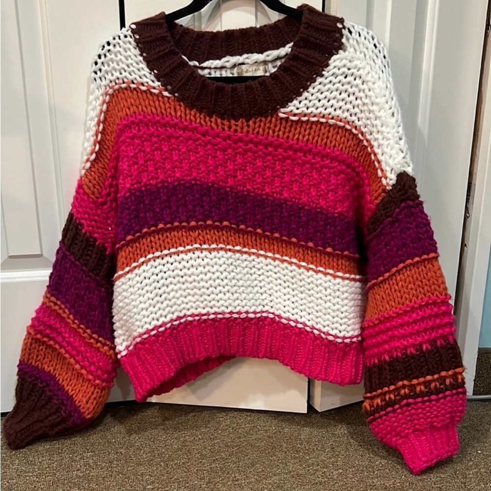 Altar'd State Multicolor Striped Sweater